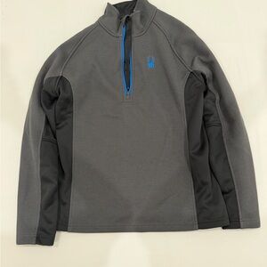 Spyder Charcoal and Black Quarter-Zip Pullover
